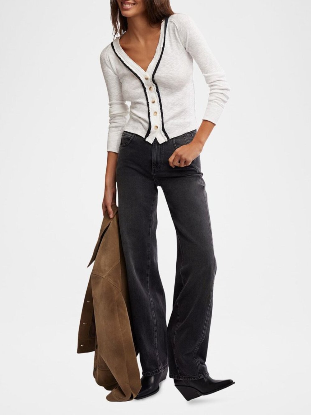 WE THE FREE - TIPTON CARDIGAN - NWOT Ivory Combo - Size Small